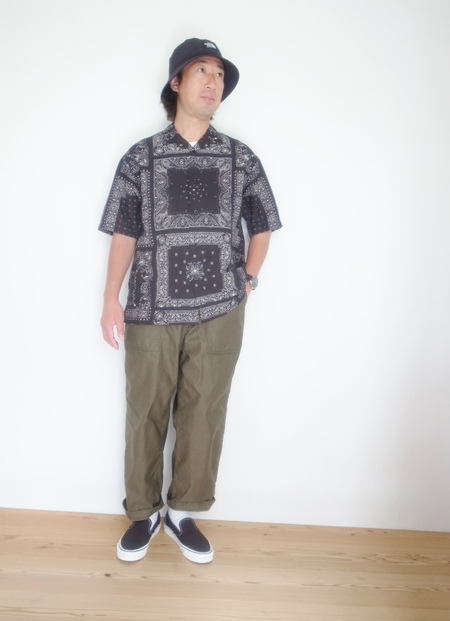 THE NORTH FACE S/S Aloha Vent Shirt バンダナリニューアルブラック