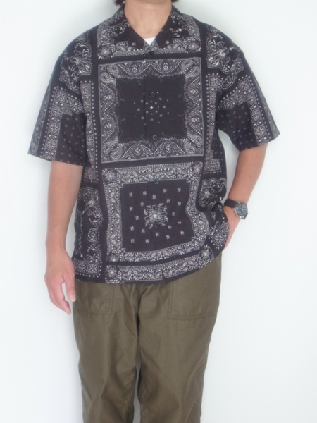 THE NORTH FACE S/S Aloha Vent Shirt バンダナリニューアルブラック