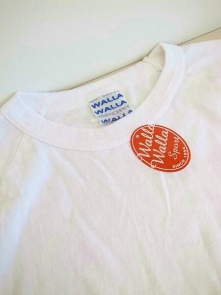 WALLA WALLA SPORT 1/2SLEEVE LOOSE BASEBALL TEE WHI