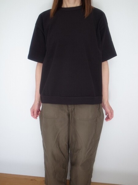 Ordinary fits DROP RIB TEE BLK
