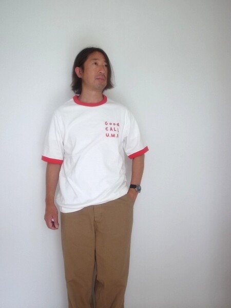 Jackman RIB GCU T-shirt White×Red