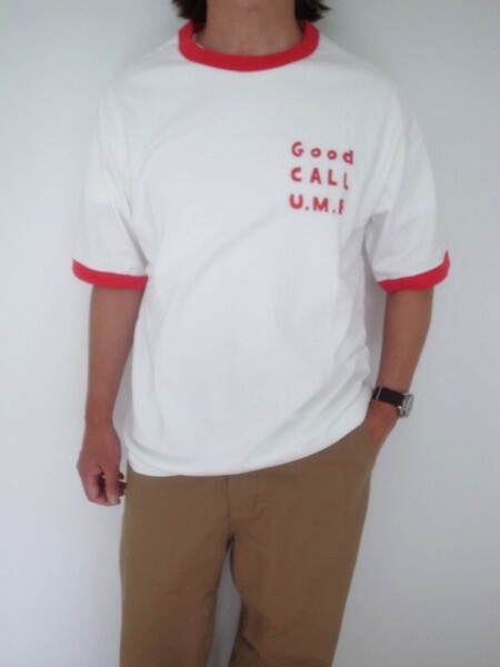 Jackman RIB GCU T-shirt White×Red