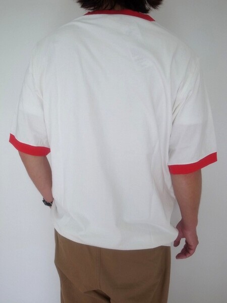 Jackman RIB GCU T-shirt White×Red