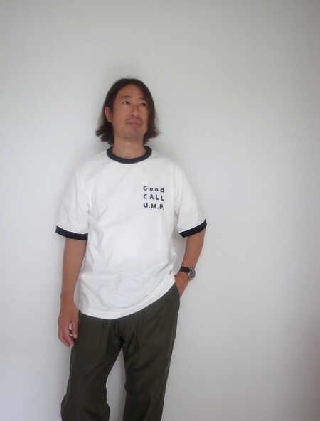 Jackman RIB GCU T-shirt White×Black