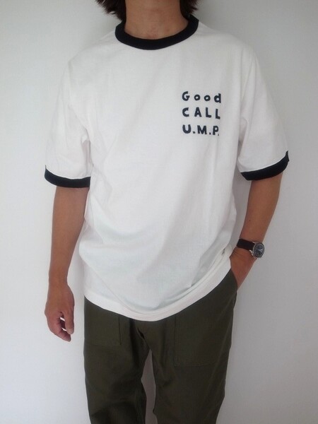 Jackman RIB GCU T-shirt White×Black