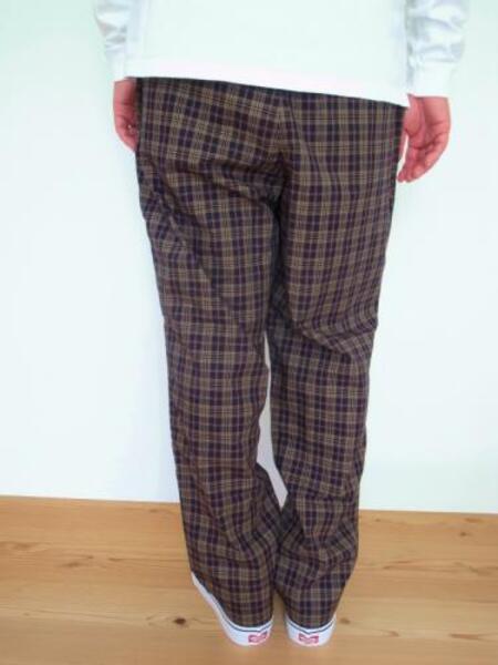 HEALTH ヘルス Easy pants #2 BLACK×BROWNCHECK