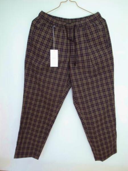 HEALTH ヘルス Easy pants #2 BLACK×BROWNCHECK