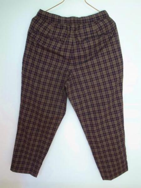 HEALTH ヘルス Easy pants #2 BLACK×BROWNCHECK