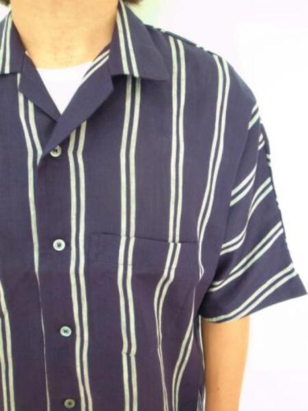 HEALTH ヘルス SUMMER SHIRTS ♯2 NAVY×WHITESTRIPE