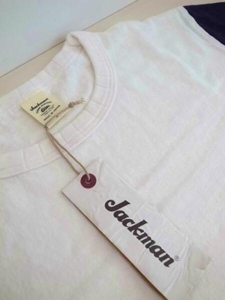 Jackman Baseball T-shirt  White×Navy
