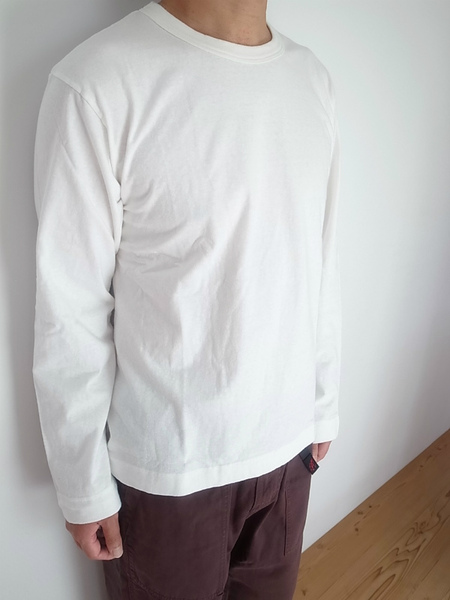 BETTER RAFFY COTTON L/S T-SHIRT OFF WHITE