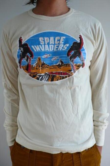 LEFT FIELD  L/S TEE　 (SPACE INVADERS)