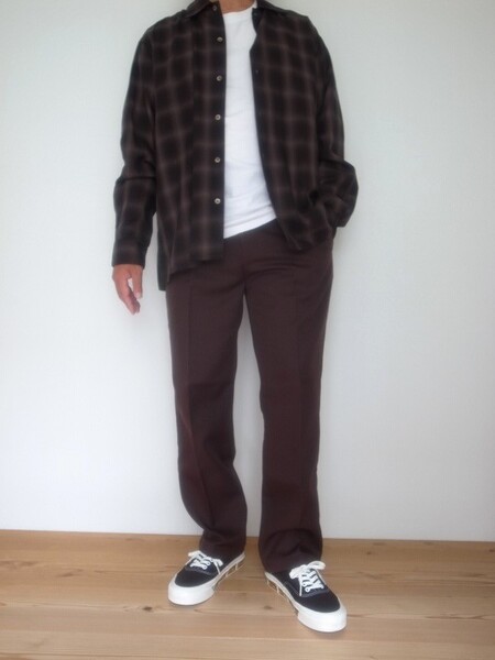 Manual Alphabet TWILL SEMI-EASY TROUSERS BROWN