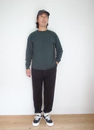 WALLA WALLA SPORT L/S LOOSE BASEBALL TEE HUNTERG