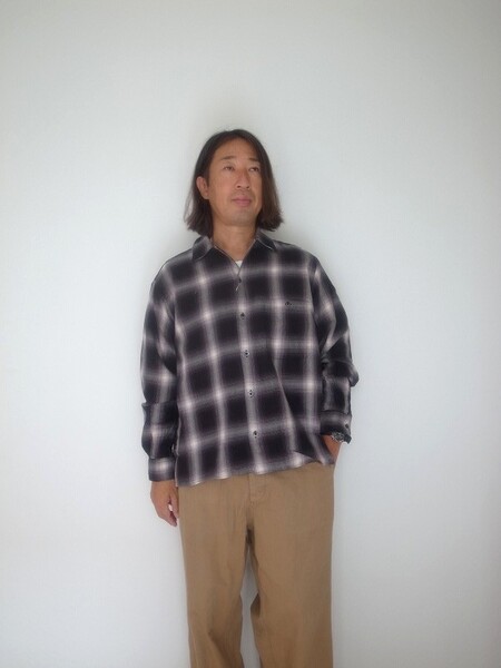 Manual Alphabet  OMBRE CHECK L/S SHIRTS MA-S-856