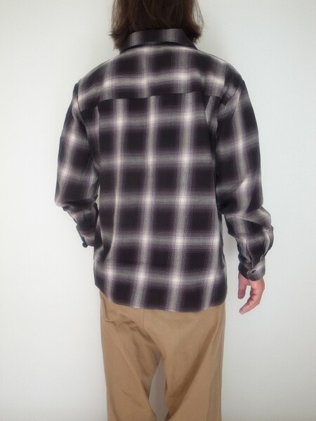 Manual Alphabet  OMBRE CHECK L/S SHIRTS MA-S-856