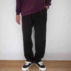 Gramicci LOOSE TAPERED RIDGE PANTS BLACK