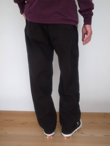 Gramicci LOOSE TAPERED RIDGE PANTS BLACK