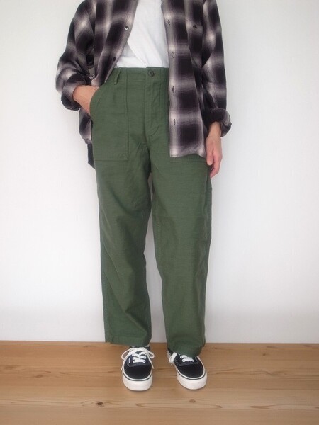 orslow SHORT LENGTH  US ARMY FATIGUE PANTS GREEN