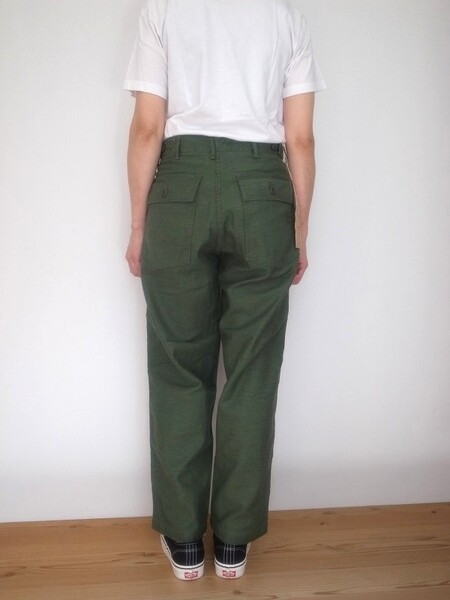 orslow SHORT LENGTH  US ARMY FATIGUE PANTS GREEN