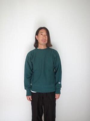 Champion REVERSE WEAVE SWET SHIRT ディープグリーン