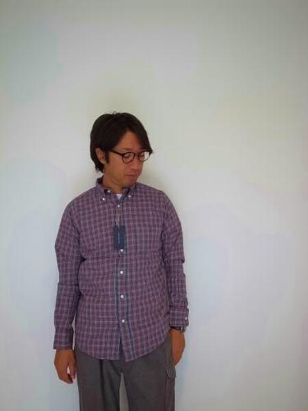 Days &Day craft  TOP CHECK U.S BD SHIRT PINK