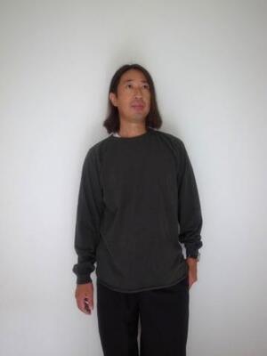 WALLA WALLA SPORT L/S LOOSE BASEBALL TEE P BLACK