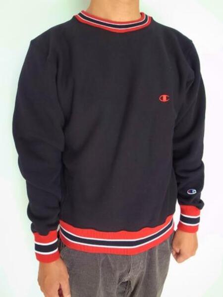 Champion REVERSE WEAVE CREW NECK SWEAT BLACK