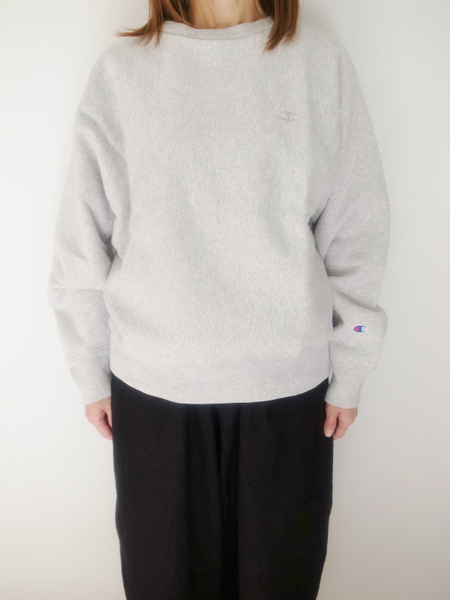 Champion REVERSE WEAVE  CREWNECK SWEAT  Y003シルバーグレ