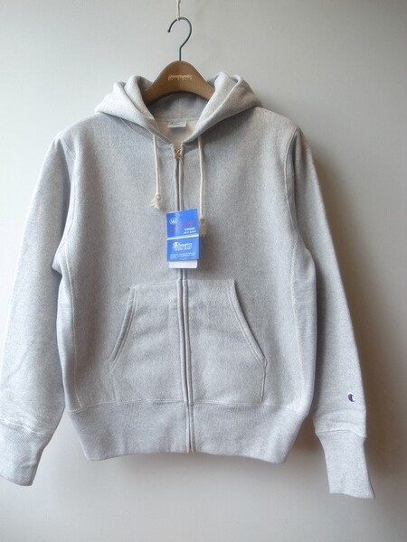 Champion REVERSE WEAVE ZIPUP HOODED SHIRT シルバー