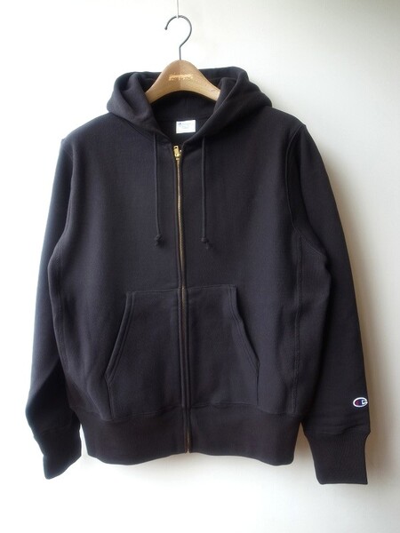 Champion REVERSE WEAVE ZIPUP HOODED SHIRT ブラック