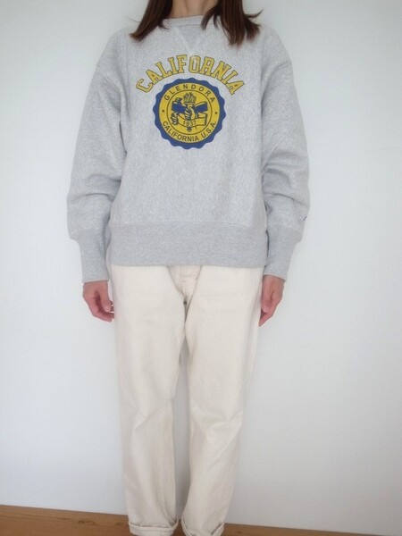 Champion REVERSE WEAVE  CREWNECK SWETSHIRT C003シルバ