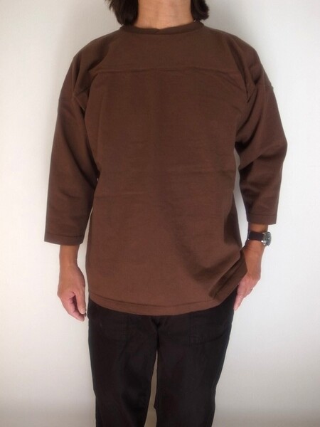 WALLA WALLA SPORT 9oz TUBE  FOOTBALL TEE DARK BROW