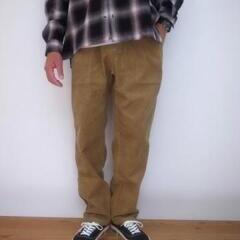 Gramicci CORDUROY LOOSE TAPERED RIDGE PANTS TAN