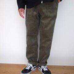 Gramicci CORDUROY LOOSE TAPERED RIDGE PANTS TOLIVE