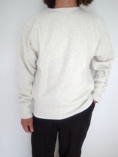 Champion REVERSE WEAVE SWET SHIRT オートミール