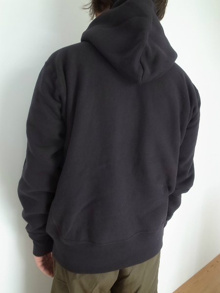 Champion REVERSE WEAVE PULLOVER HOODED SHIRT ブラック