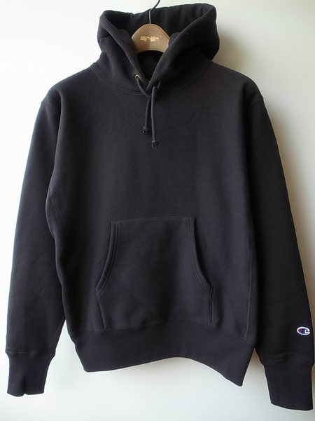 Champion REVERSE WEAVE PULLOVER HOODED SHIRT ブラック