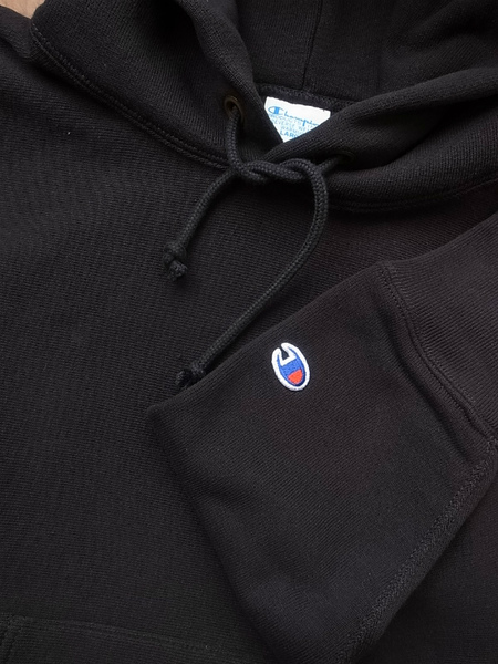 Champion REVERSE WEAVE PULLOVER HOODED SHIRT ブラック