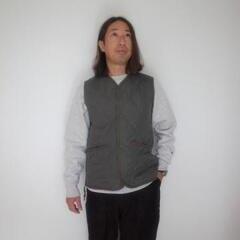 TAION  VNECK BUTTON VEST OLIVE