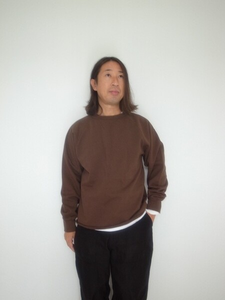 WALLA WALLA SPORT 13oz CREW SWEAT SHIRT DKBROWN