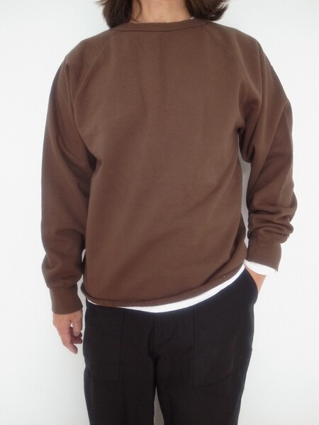 WALLA WALLA SPORT 13oz CREW SWEAT SHIRT DKBROWN