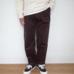 Gramicci CORDUROY LOOSE TAPERED RIDGE PANTS DBROWN