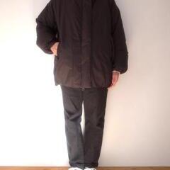 NANGA STAND COLLAR DOWN JACKET W BLK