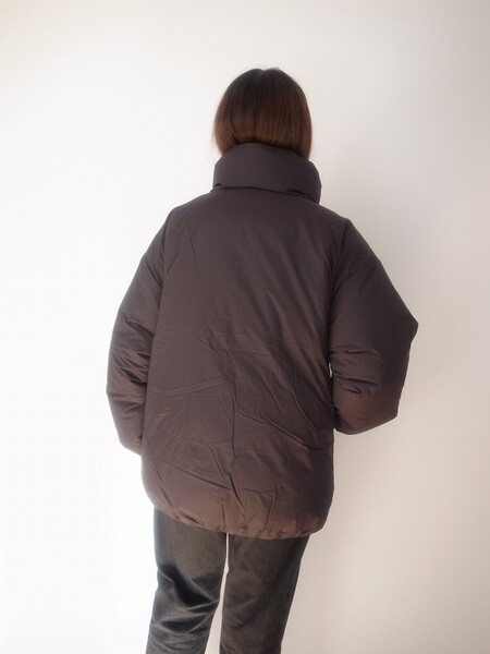 NANGA STAND COLLAR DOWN JACKET W BLK