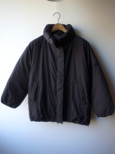 NANGA STAND COLLAR DOWN JACKET W BLK