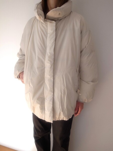 NANGA STAND COLLAR DOWN JACKET W　IVORY
