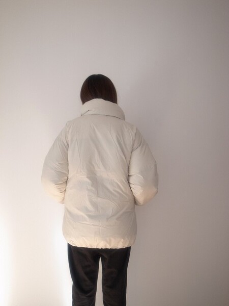 NANGA STAND COLLAR DOWN JACKET W　IVORY