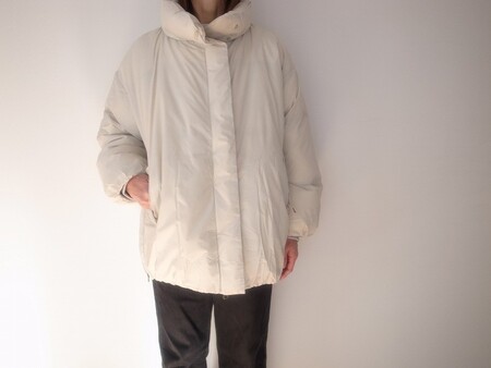 NANGA STAND COLLAR DOWN JACKET W　IVORY