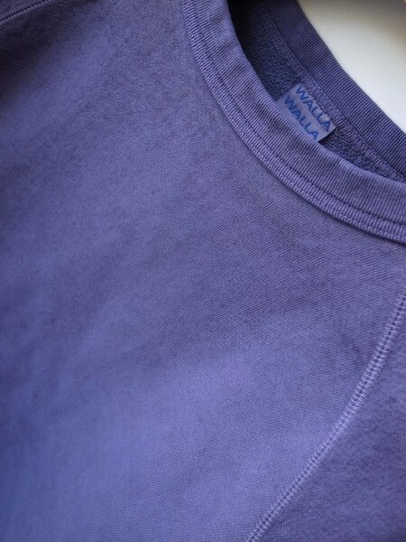 WALLA WALLA SPORT 13oz CREW SWEAT SHIRT PIGMENTPUR